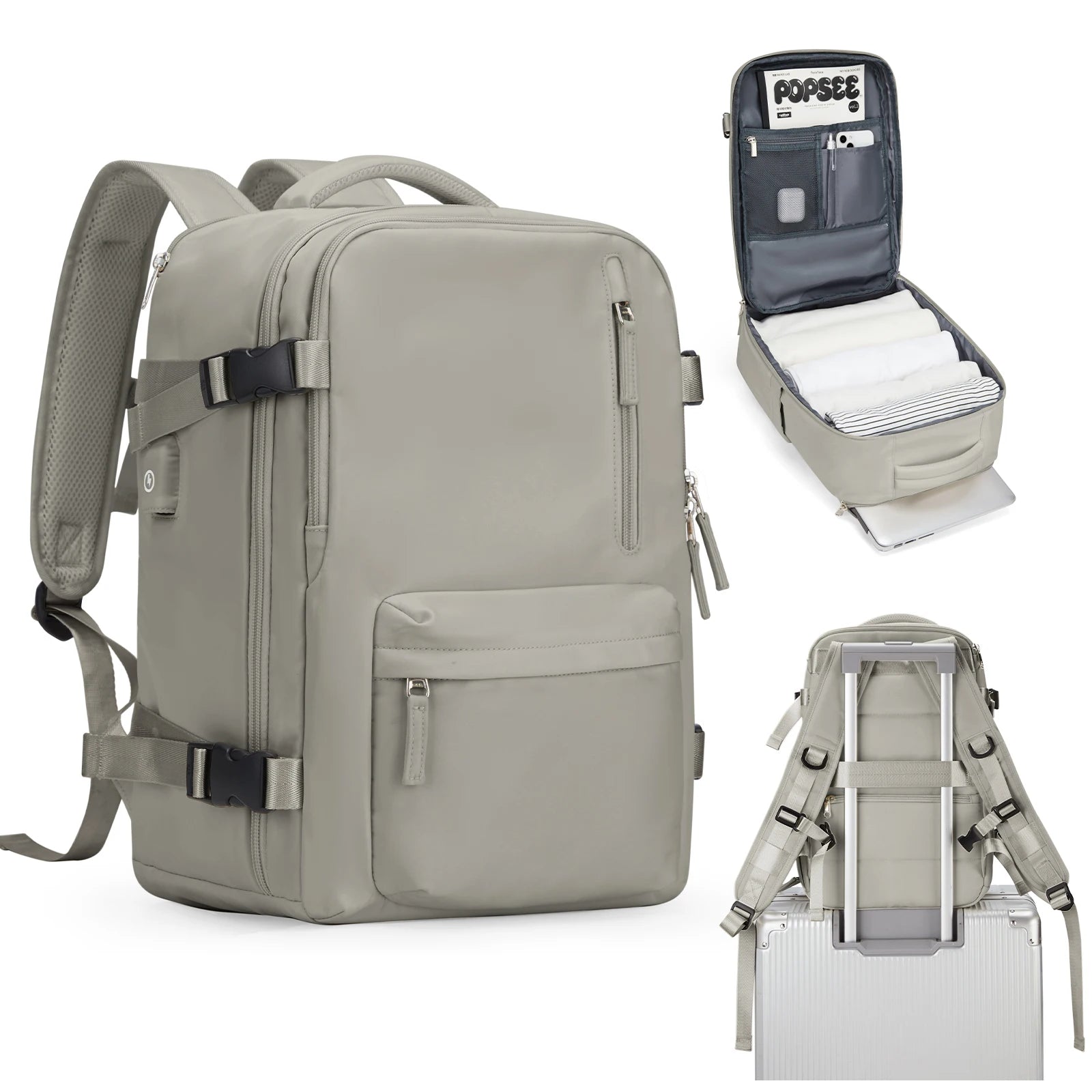 Cabin Travel Backpack Laptop Bag Large Capacity Stylish Carry-Ons 45X3 –  WanderBloom