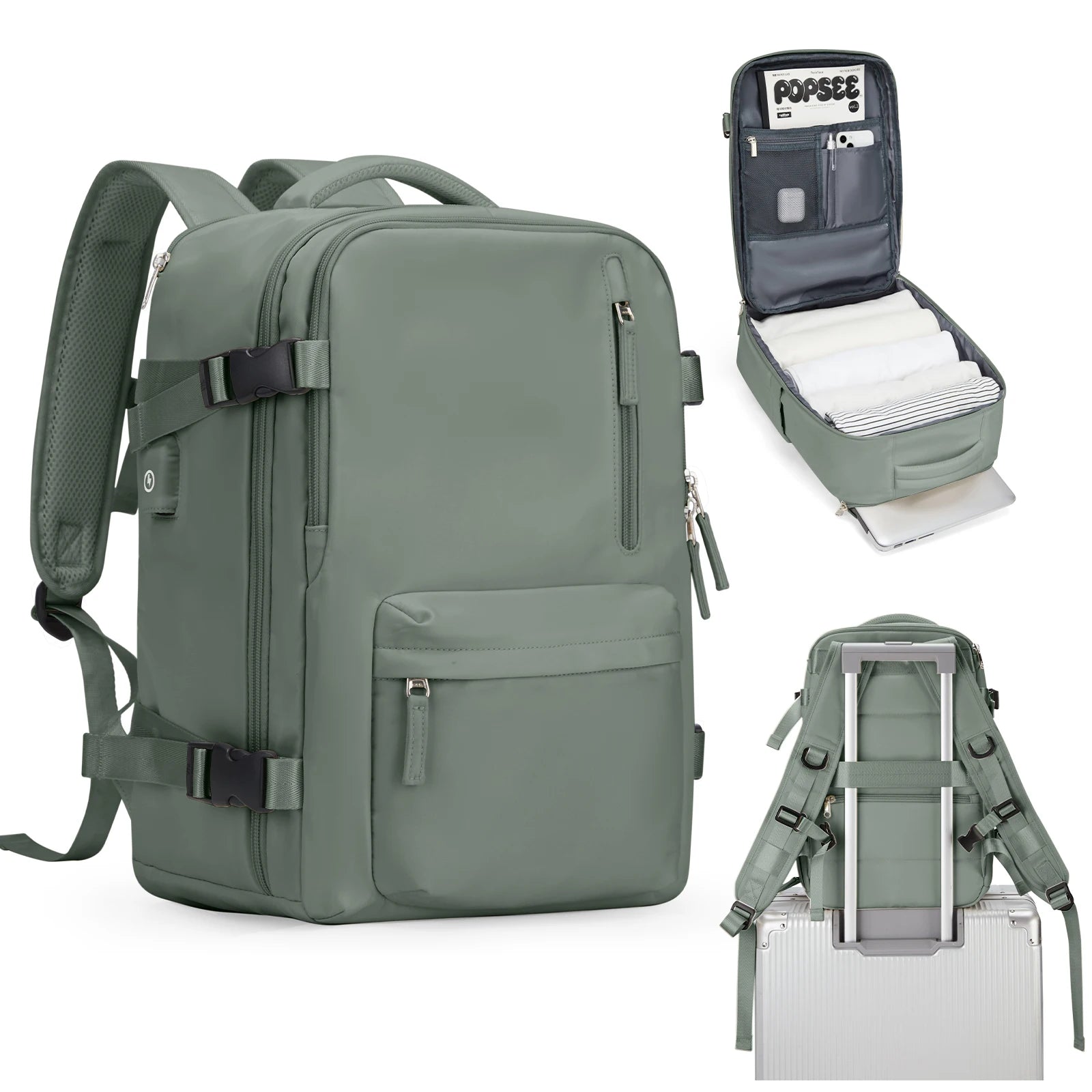 Cabin Travel Backpack Laptop Bag Large Capacity Stylish Carry-Ons 45X3 –  WanderBloom