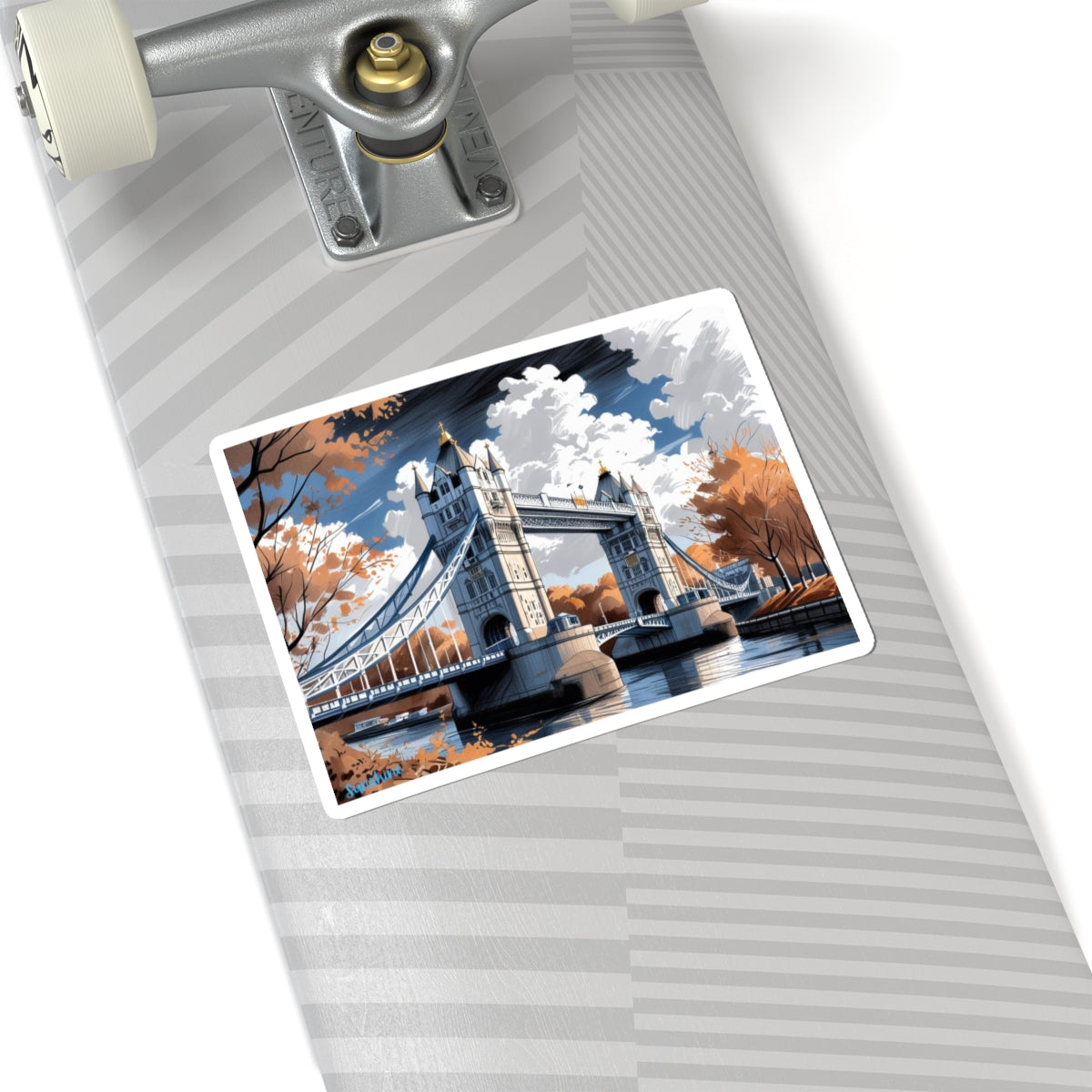 Vintage London Bridge Kiss-Cut Stickers | Aesthetic Art Decor, Travel Gifts, Scrapbooking, Journal Accessories, Unique Wall Decor