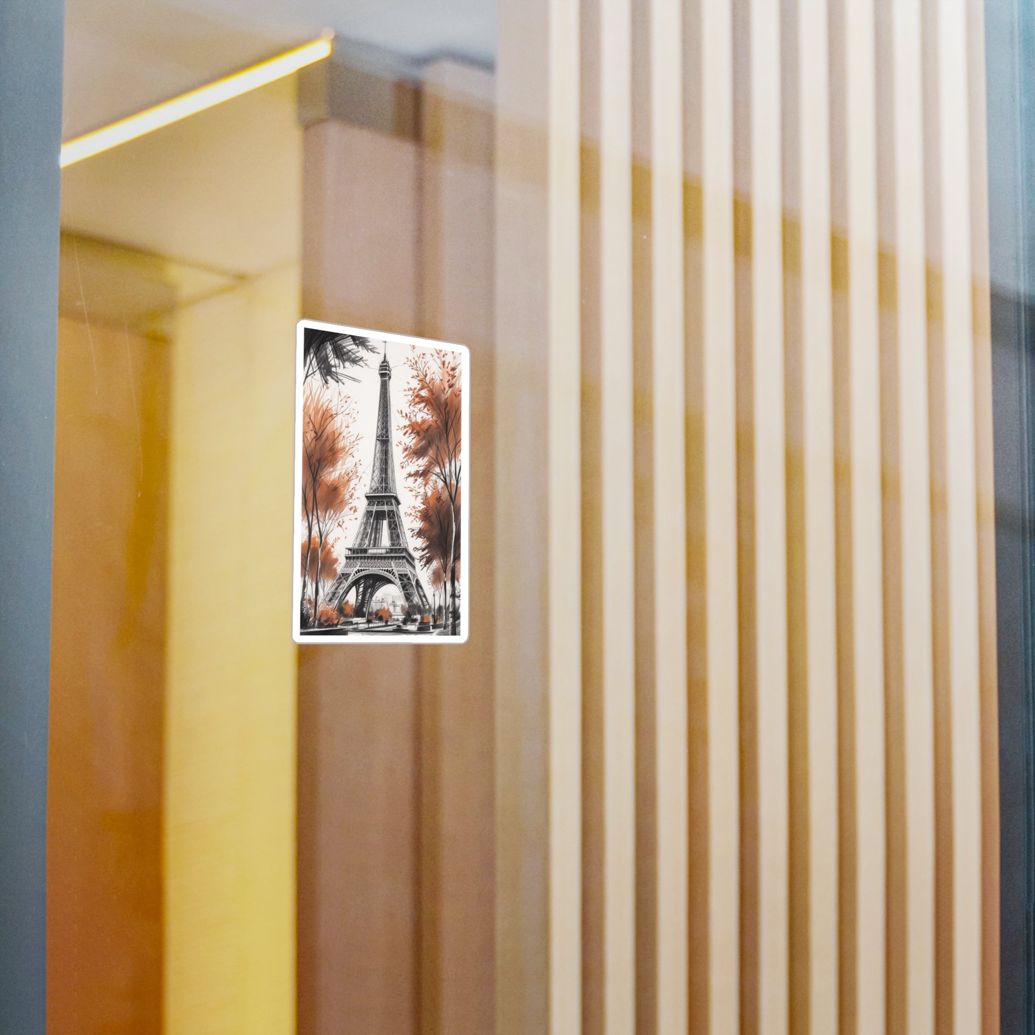 Parisian Eiffel Tower Kiss-Cut Vinyl Decals, Chic Home Decor, Travel-Themed Wall Art, Perfect Gift for Wanderlust Lovers