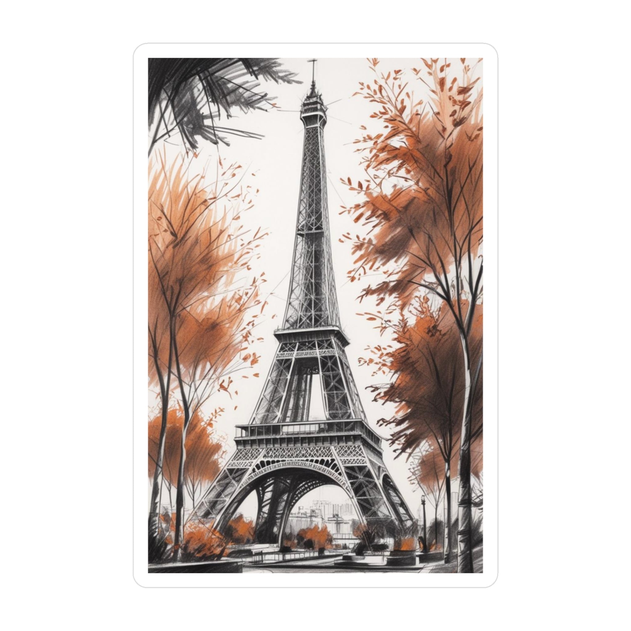 Parisian Eiffel Tower Kiss-Cut Vinyl Decals, Chic Home Decor, Travel-Themed Wall Art, Perfect Gift for Wanderlust Lovers