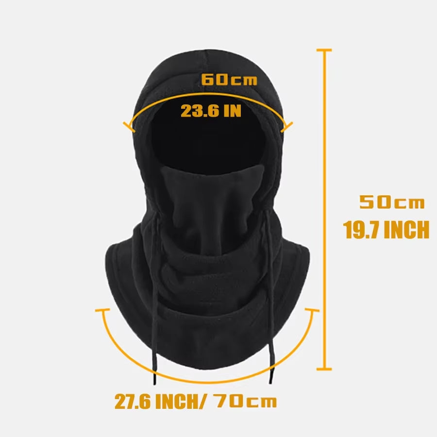 Convenient traveller's Knit Windproof Balaclava, Outdoor Mask, Neck Protection, Cold Insulation, Integrated with Fleece Face Protection Hoodie