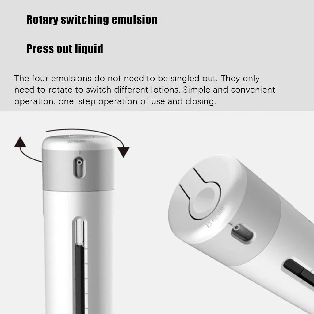 Travel Dispenser Split Bottle Shampoo Conditioner Lotion Shower Gel Bottle 4-in-1 Sub-Bottle Press Container Bottles, easy to pack lightweight