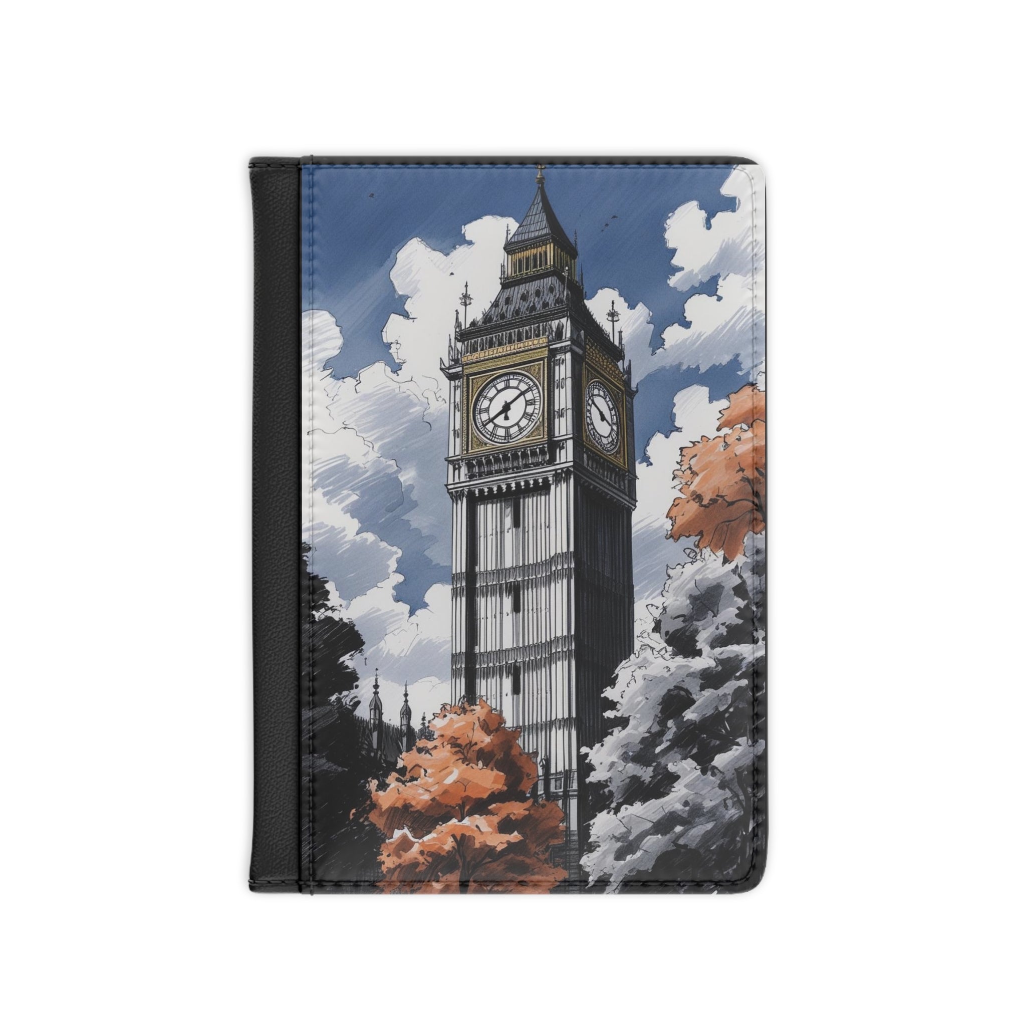Stylish Passport Cover with Big Ben Design, Travel Wallet, Gift for Travelers, Adventure Accessories, Unique Travel Gear