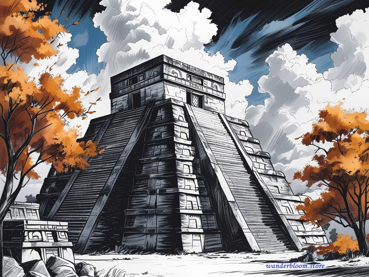 SELF - PRINTABLE : Chichén Itzá Mexico printable art         (11 pieces)