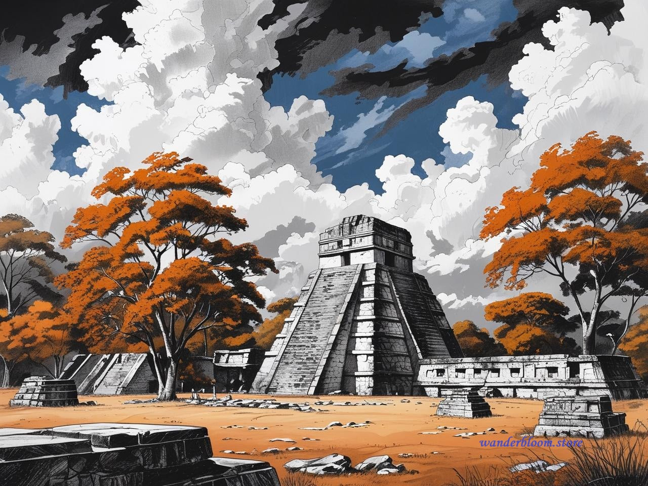 SELF - PRINTABLE : Chichén Itzá Mexico printable art         (11 pieces)