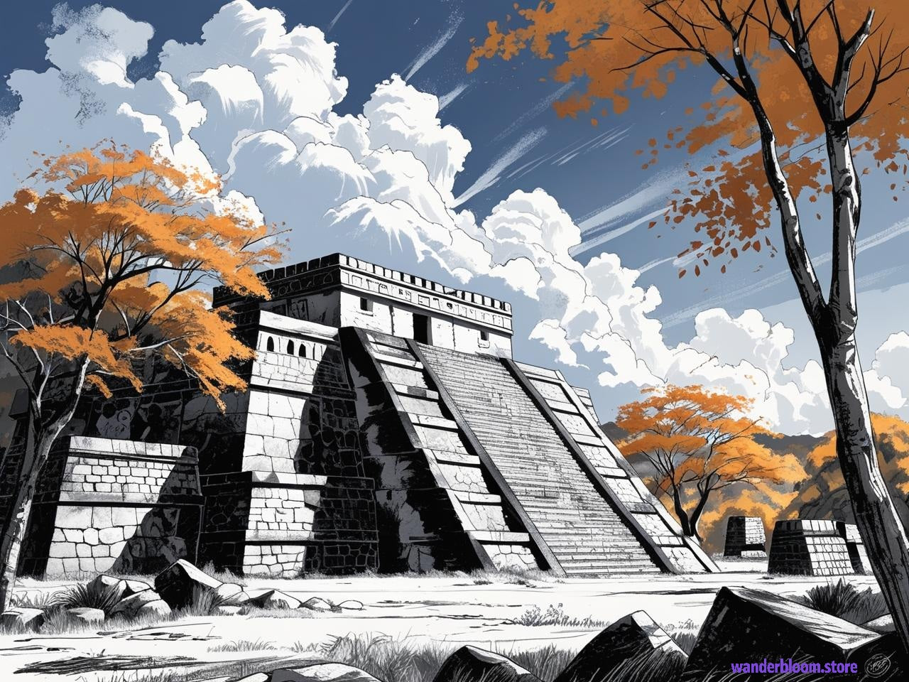 SELF - PRINTABLE : Chichén Itzá Mexico printable art         (11 pieces)