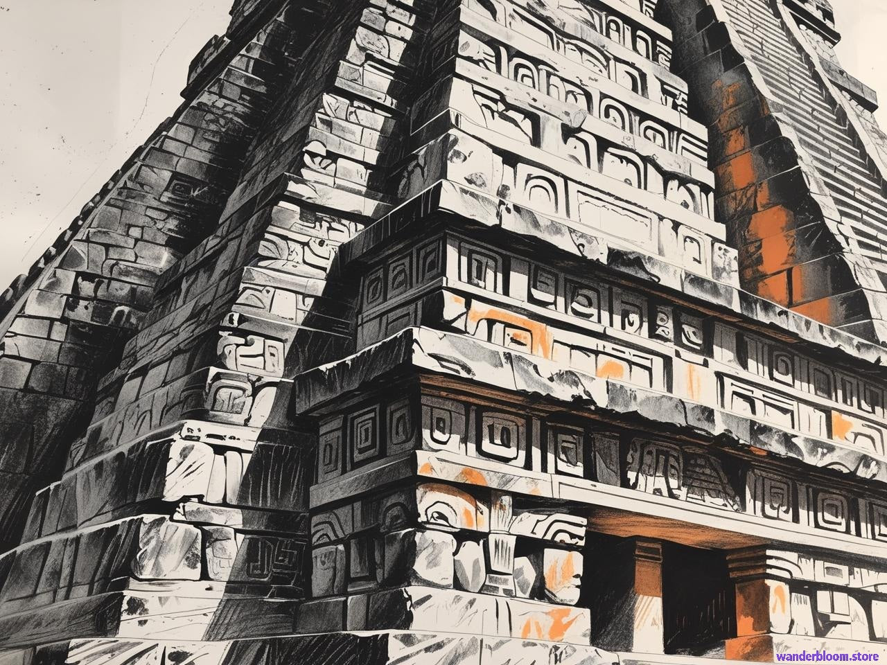 SELF - PRINTABLE : Chichén Itzá Mexico printable art         (11 pieces)
