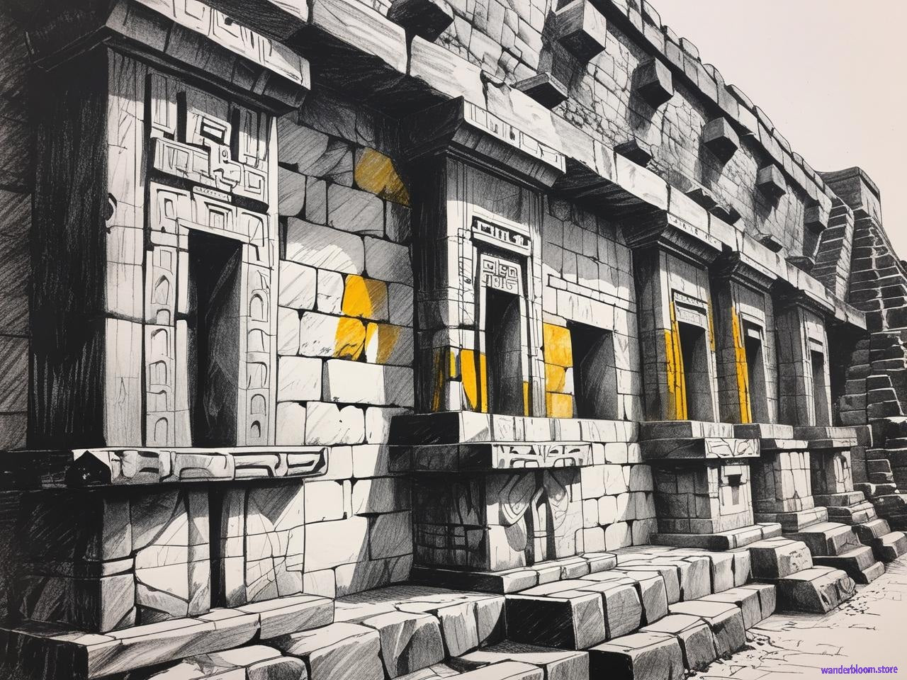 SELF - PRINTABLE : Chichén Itzá Mexico printable art         (11 pieces)
