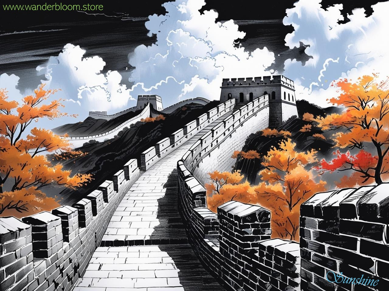 SELF-PRINTABLE : Great Wall of China (8 pieces)