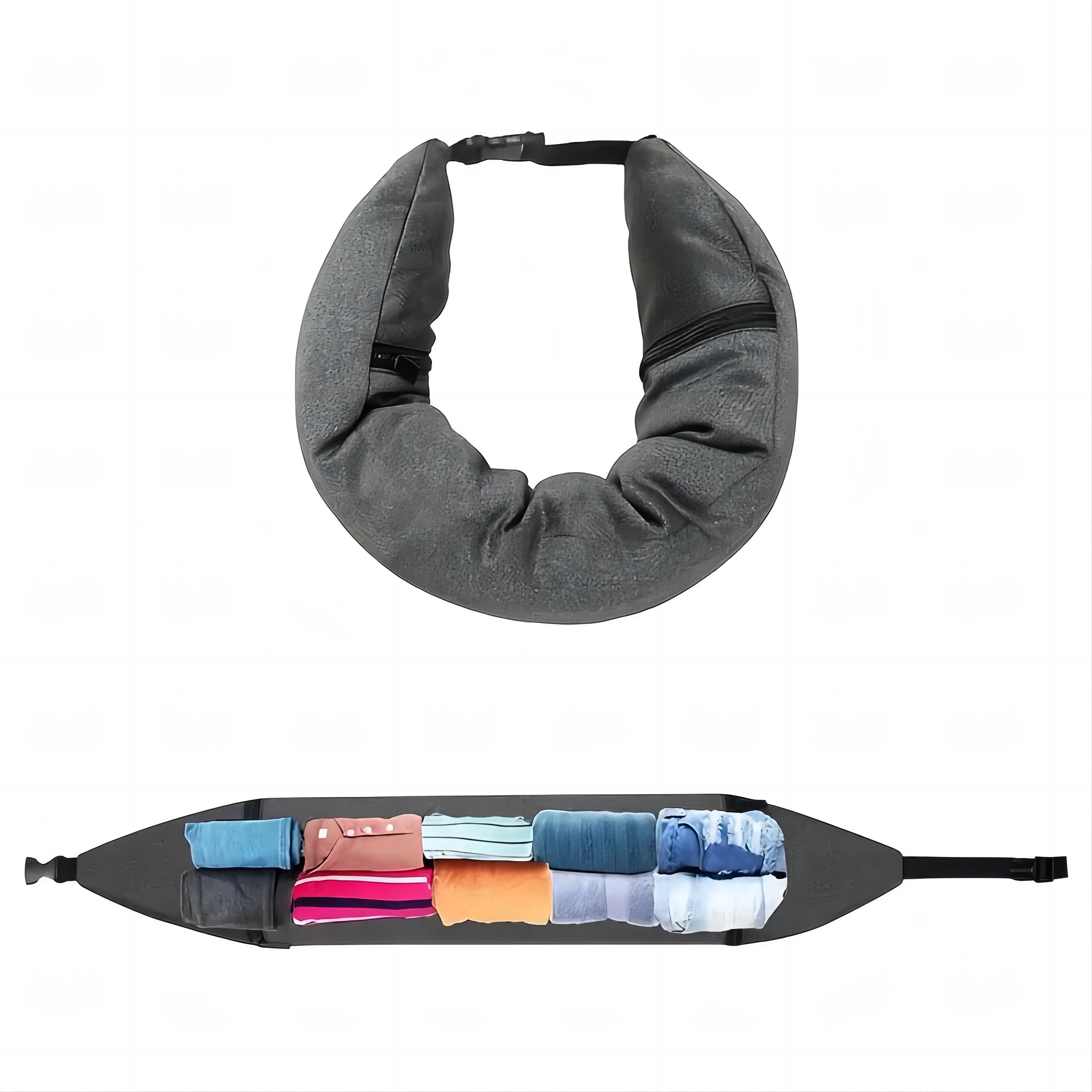 Multifunctional Neck Pillow Crossbody Bag, Unisex Student Travel Pack, Convenient, Space-Saving Pillow Bag Hide Extra Carry-Ons