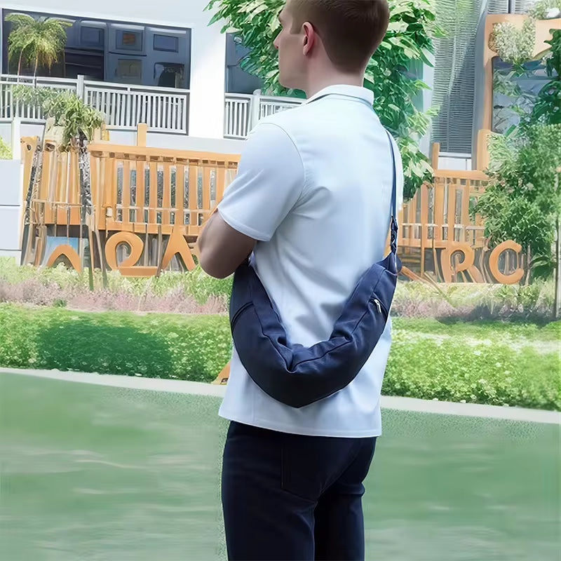 Multifunctional Neck Pillow Crossbody Bag, Unisex Student Travel Pack, Convenient, Space-Saving Pillow Bag Hide Extra Carry-Ons